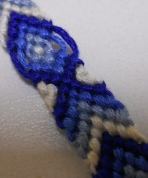 Close up of completed ichthus bookmark