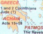 Map of the Biblical lands of the Bible