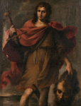 David holding the head of Goliath and his sword