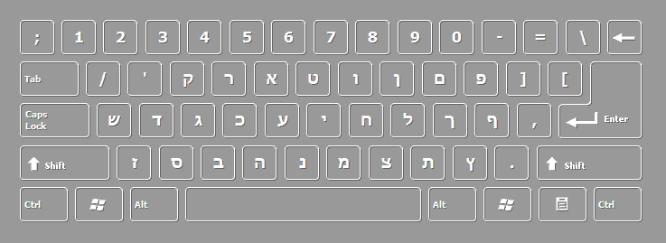 Hebrew full keyboard