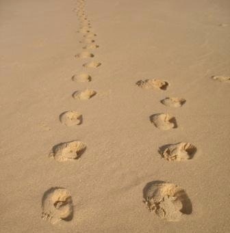 Footprints in the sand