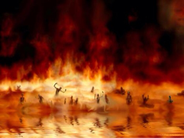 People suffering in the Lake of Fire