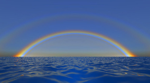 Rainbow over the sea