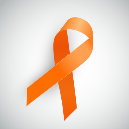 Orange self-harm awareness ribbon