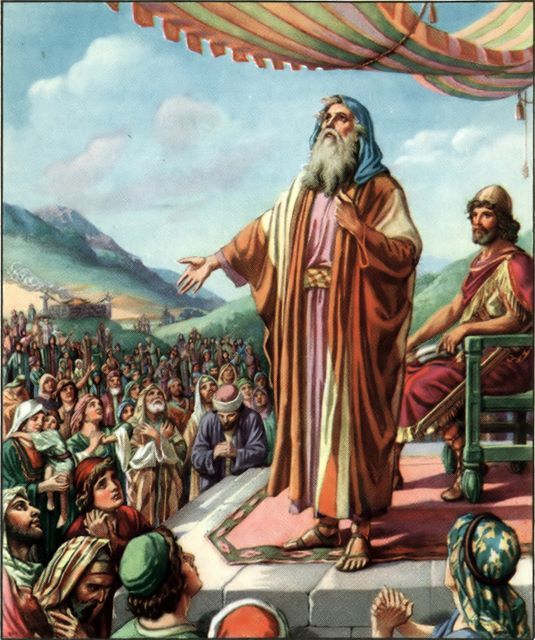 The Prophet Samuel introducing the anointing of Saul