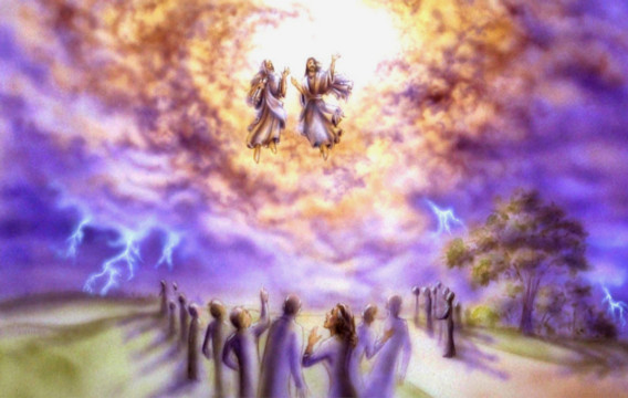 People watching the Two Witnesses ascend to Heaven