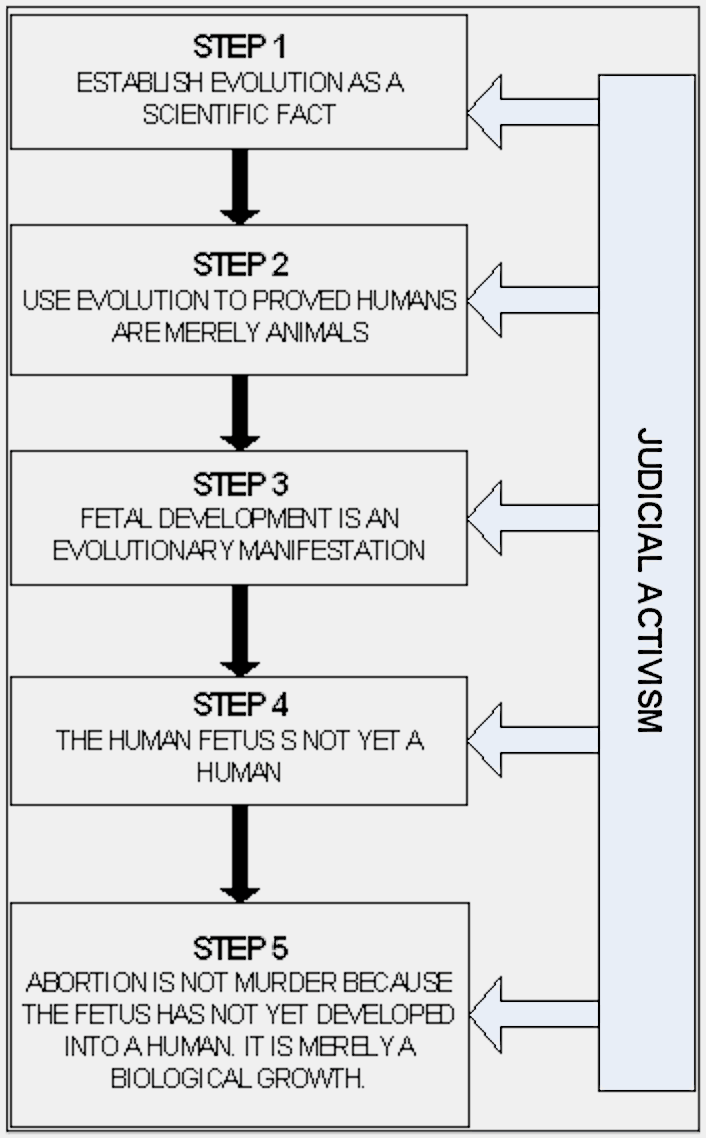 Steps from Evolution to Abortion