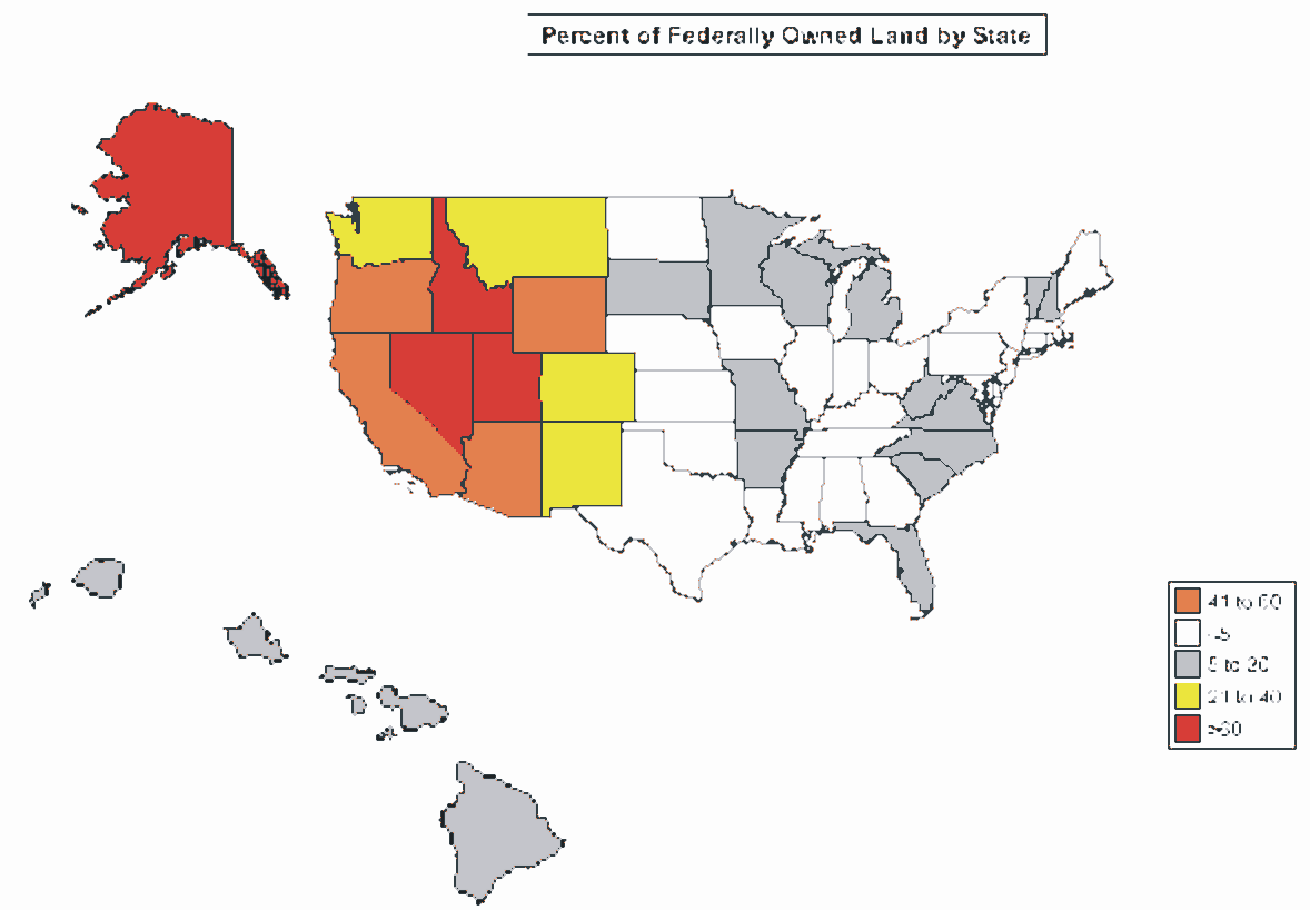 Federally Owned Land by State