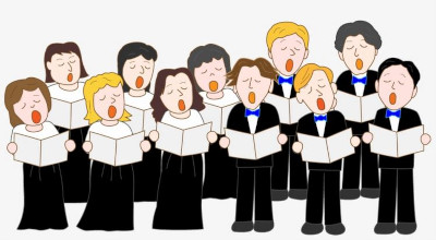 Cartoon Church Choir