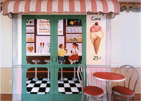 Ice cream shop storefront